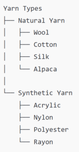 types of yarn